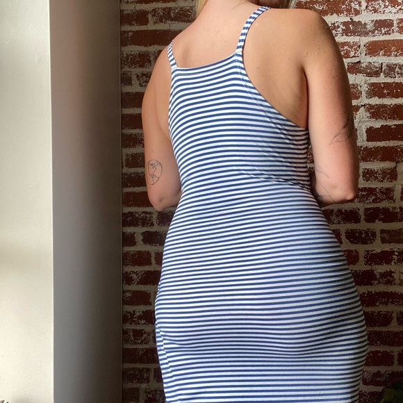 Blue & white summer wrap dress - Picture 5 of 8